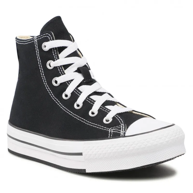 Converse sneakers alta in tela da ragazza Chuck Taylor All Star Eva Lift Hi 272855C nero-bianco