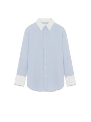 Cotton Poplin Boyfriend Shirt