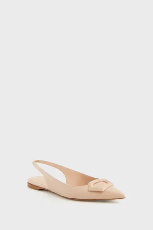 Crema Patent Faro Flats