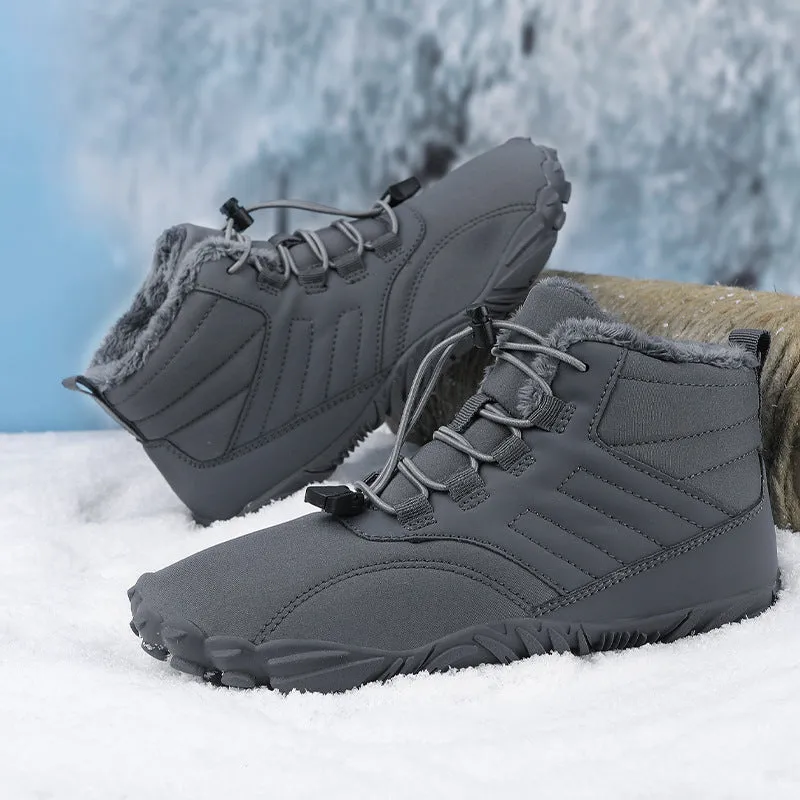 Damen Barfußschuhe Zehenschuhe, Winterschuhe Schneestiefel Schnell Trocknend Traillaufschuhe, Weich Leicht Fitnessschuhe Atmungsaktiv Aquaschuhe mit rutschfest Sohle & Breiter Zehenbox