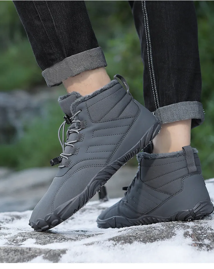 Damen Barfußschuhe Zehenschuhe, Winterschuhe Schneestiefel Schnell Trocknend Traillaufschuhe, Weich Leicht Fitnessschuhe Atmungsaktiv Aquaschuhe mit rutschfest Sohle & Breiter Zehenbox