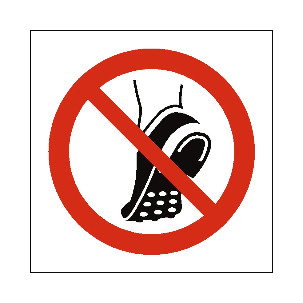 Do Not Wear Studded Shoes Symbol Sign