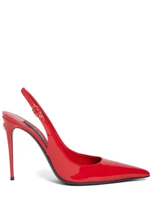 Dolce&amp;Gabbana   105mm Lollo patent leather slingbacks 