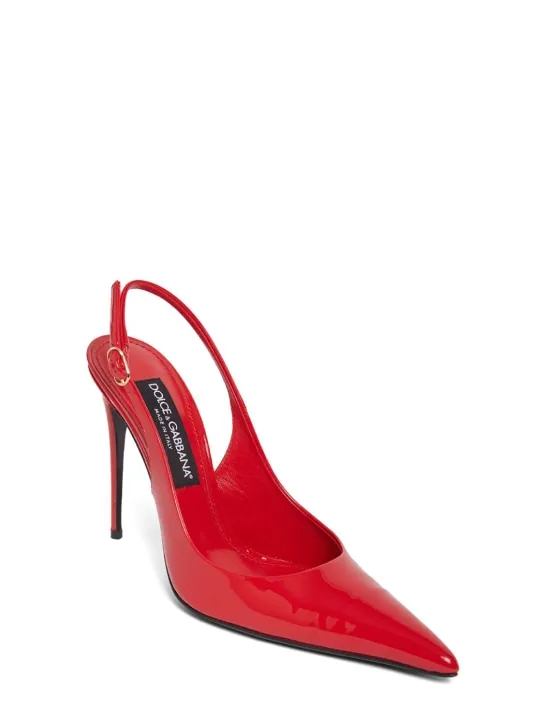 Dolce&amp;Gabbana   105mm Lollo patent leather slingbacks 