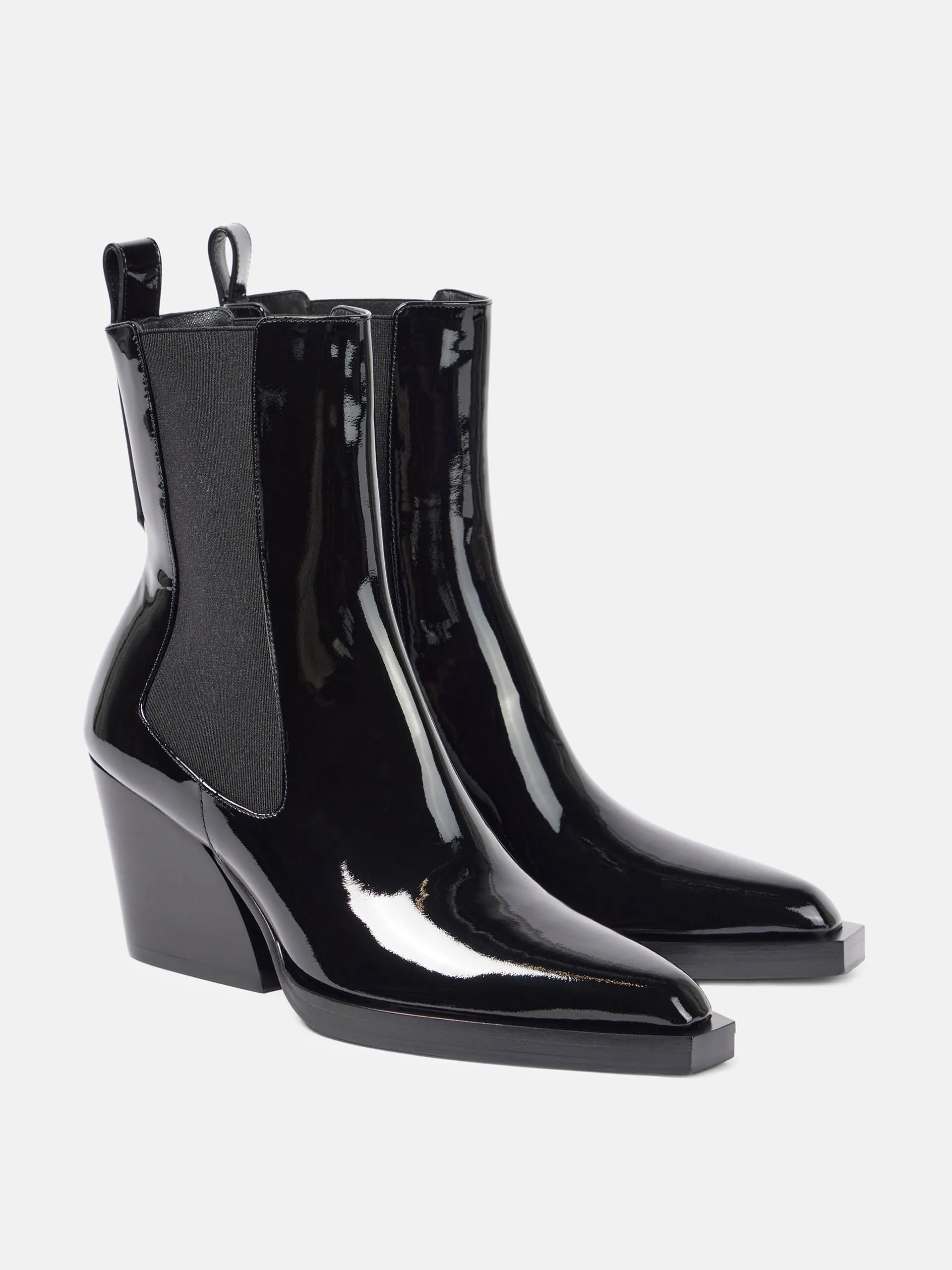 Drew patent leather ankle boots