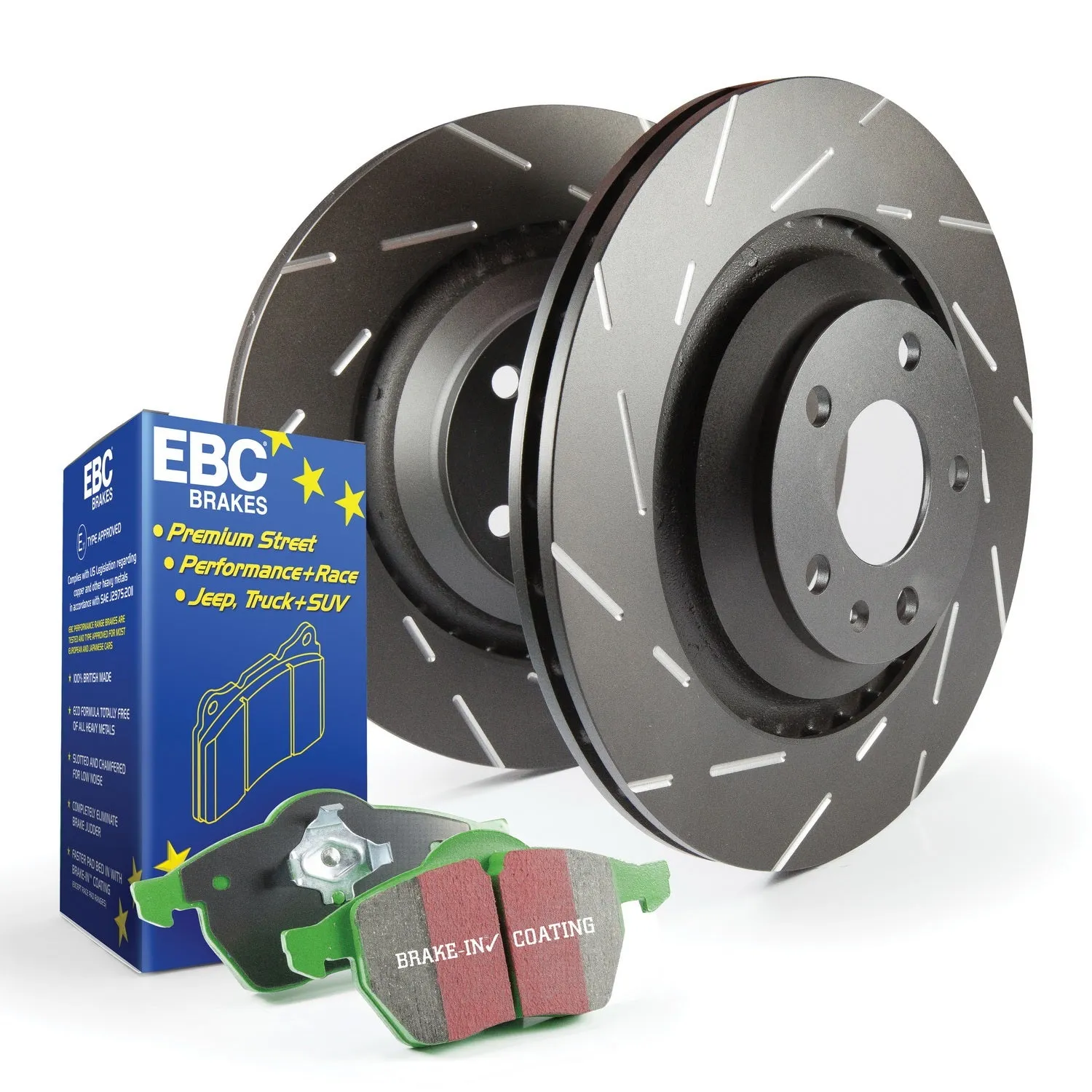 EBC Brakes S2KR1821 S2 Kits Greenstuff 2000 and USR Rotors