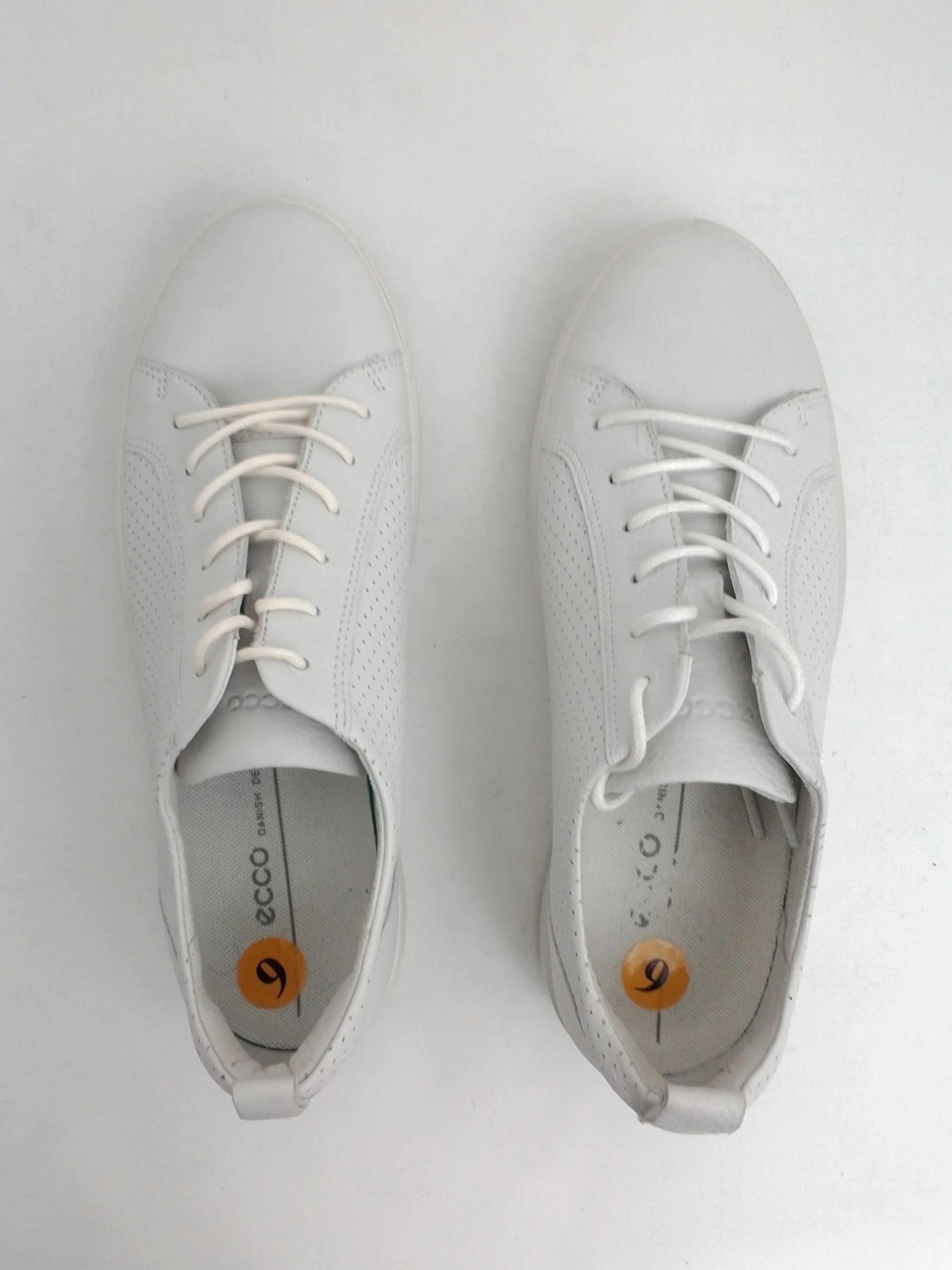 ecco Danish Design Women's White Leather Sneakers Size 9