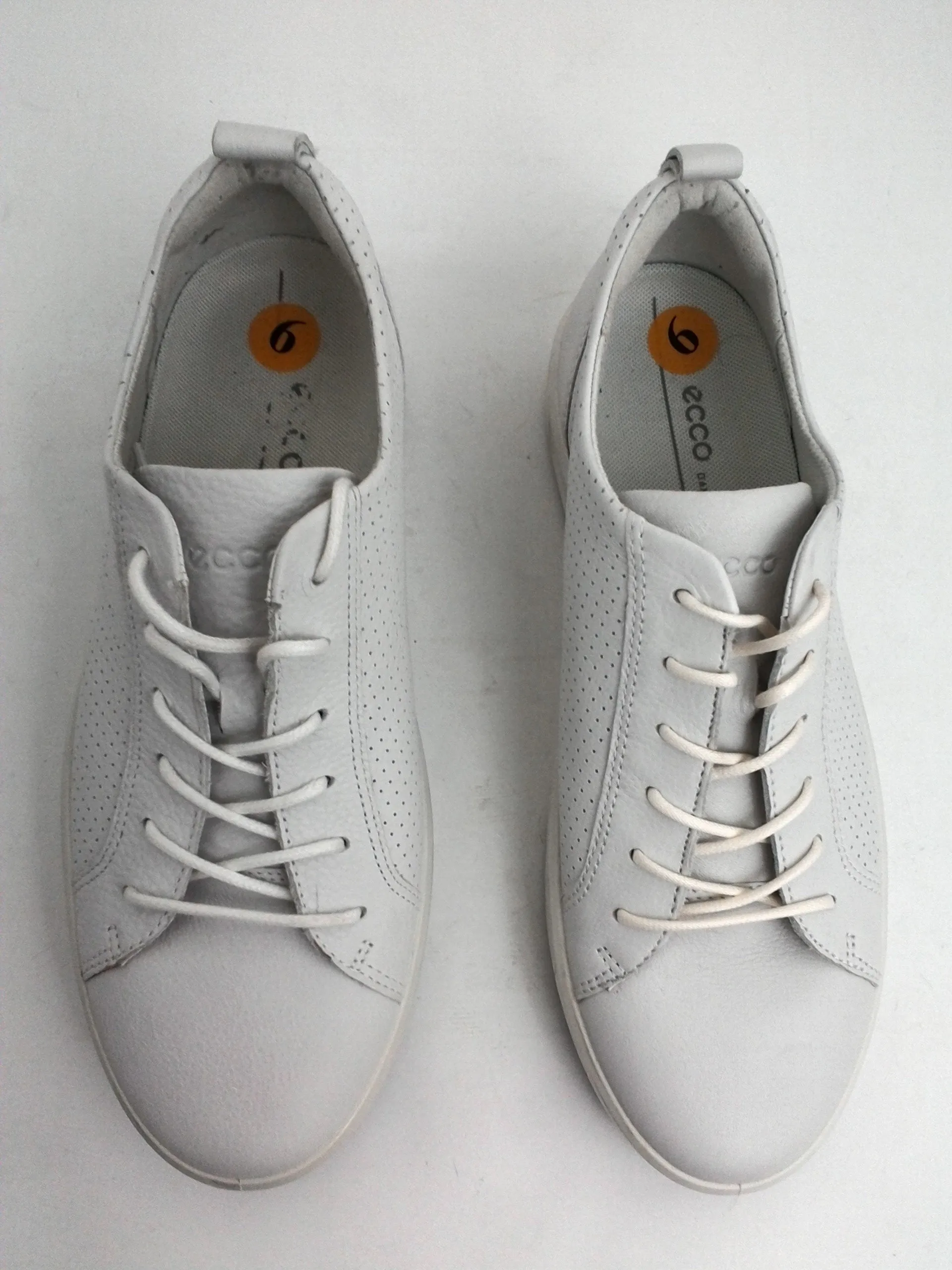 ecco Danish Design Women's White Leather Sneakers Size 9