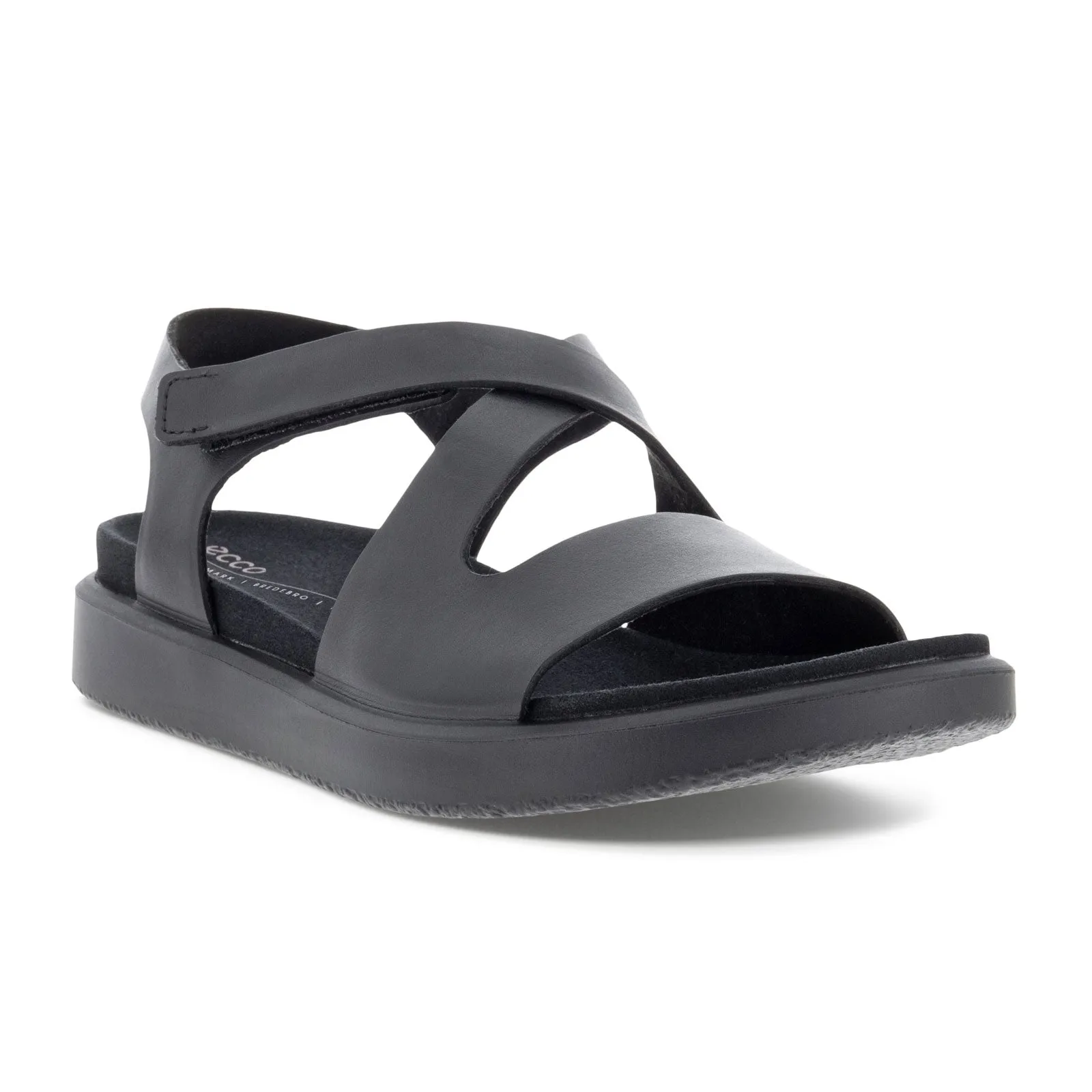 ECCO Flowt Cross Strap Backstrap Sandal (Women) - Black