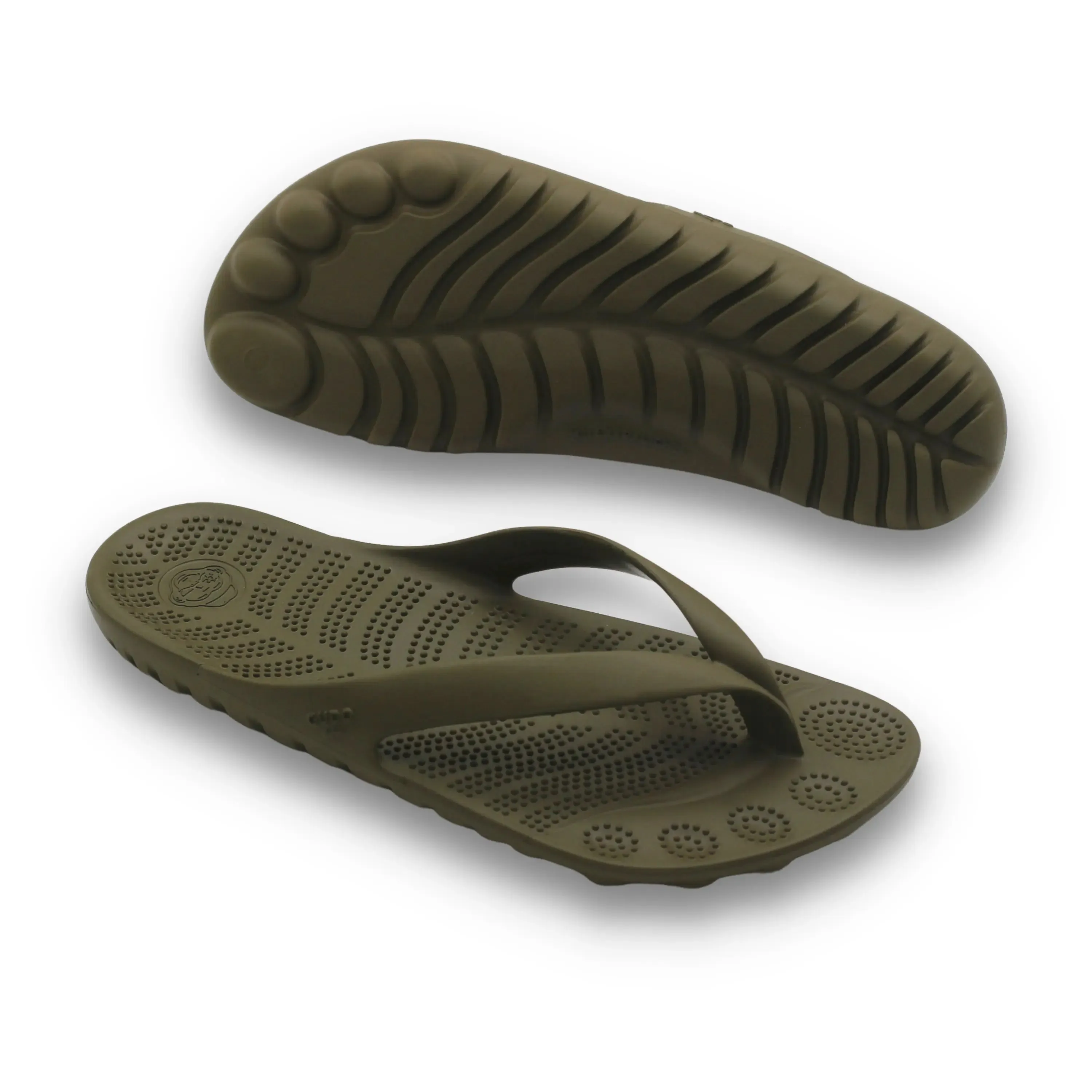 Eco-Friendly Seaweed Green Flip Flops & Versatile Drybag by GUDO