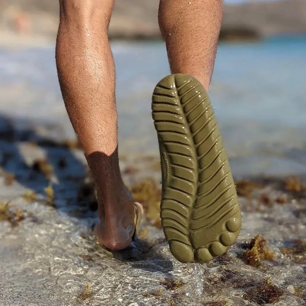 Eco-Friendly Seaweed Green Flip Flops & Versatile Drybag by GUDO