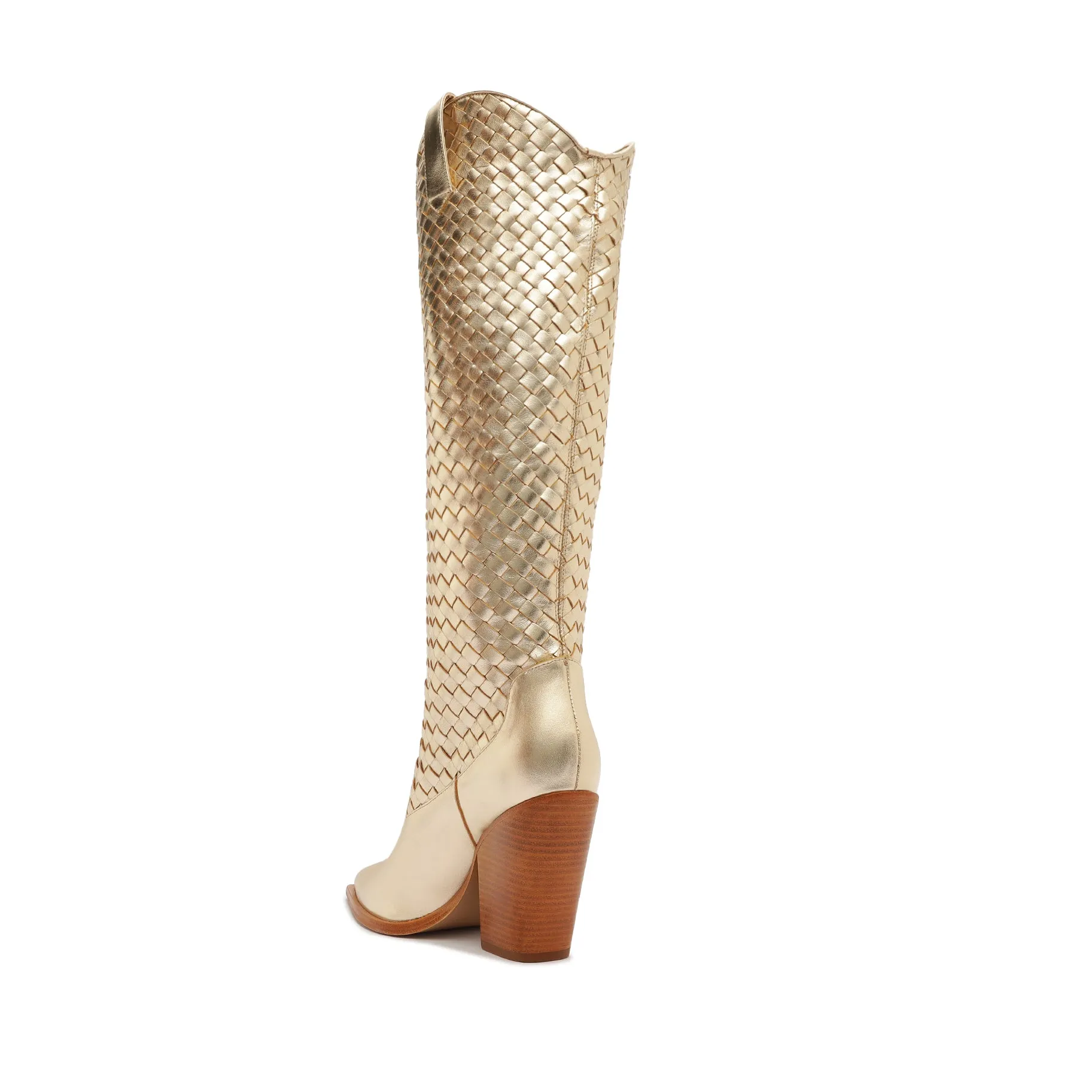 Ella Woven Metallic Leather Boot