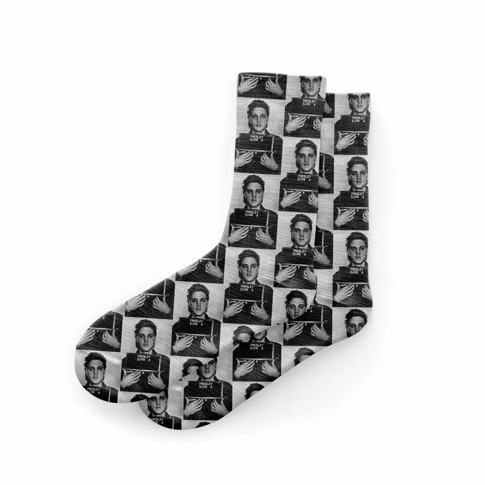 Elvis Army Mugshot socks