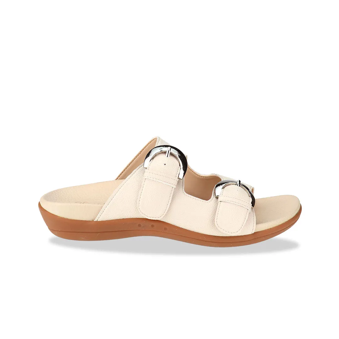 [EXTRA 20% off at cart][Wide-Fit] Duo Buckle Slide-One Flat Sandals