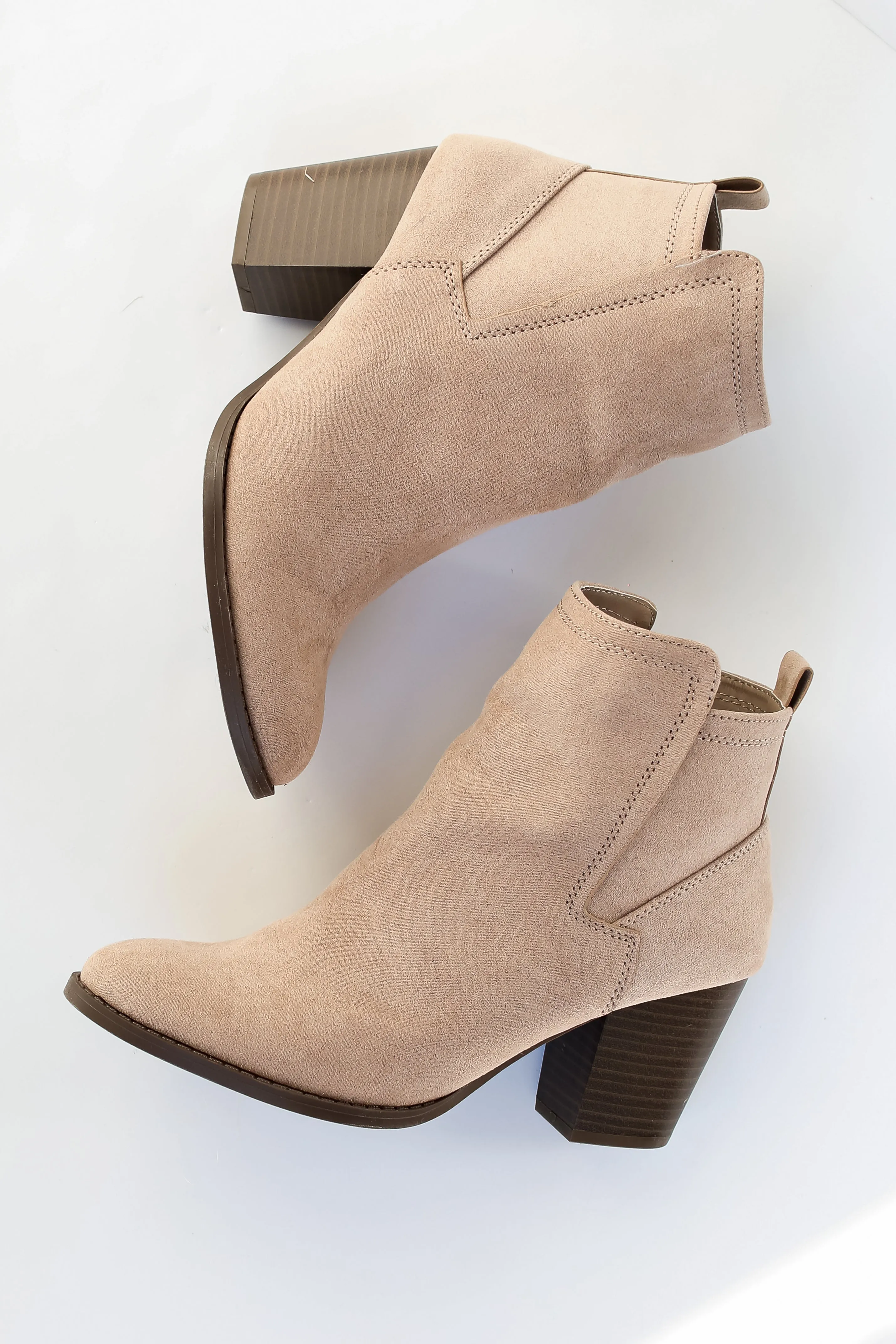 FINAL SALE - Right This Way Taupe Booties