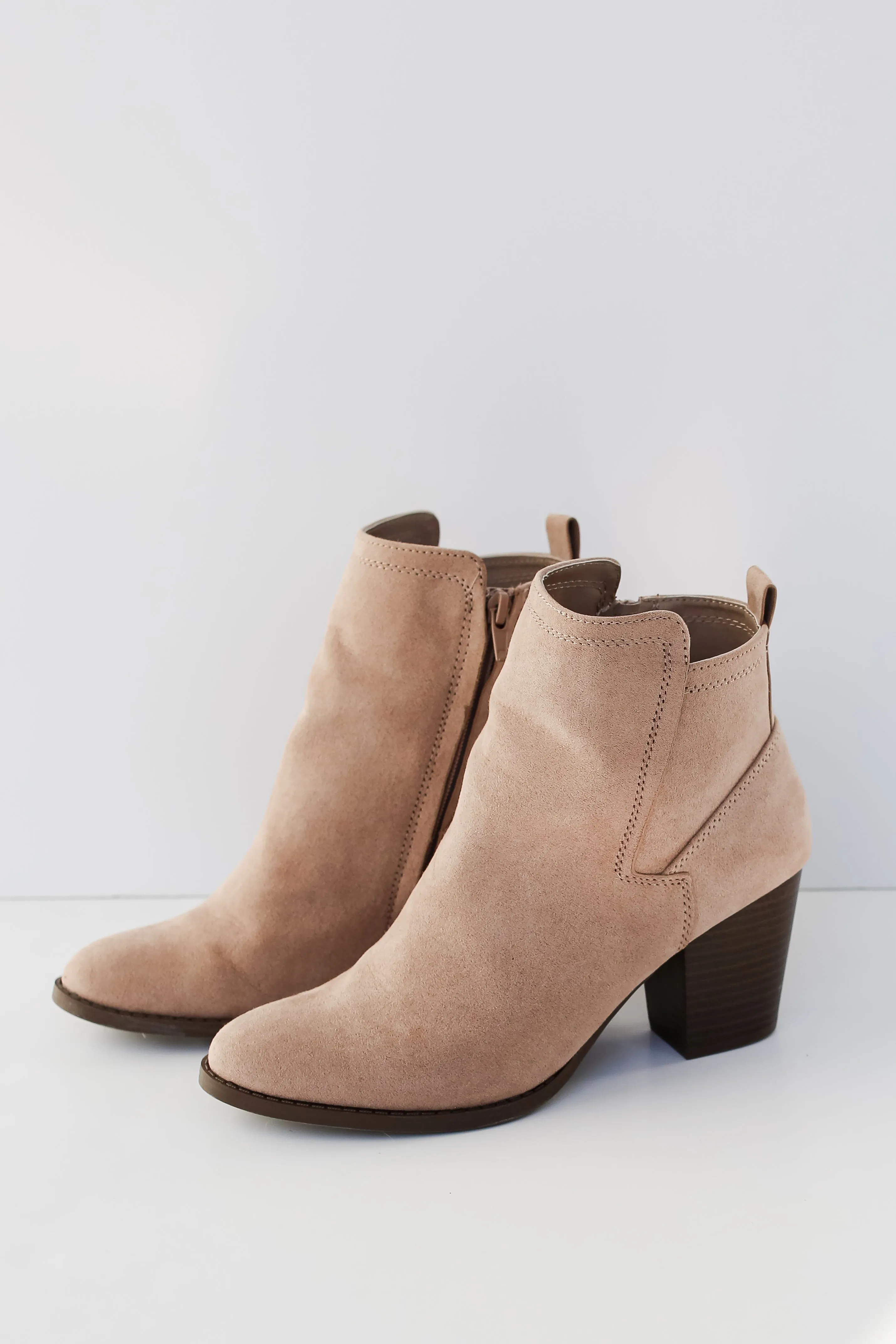 FINAL SALE - Right This Way Taupe Booties