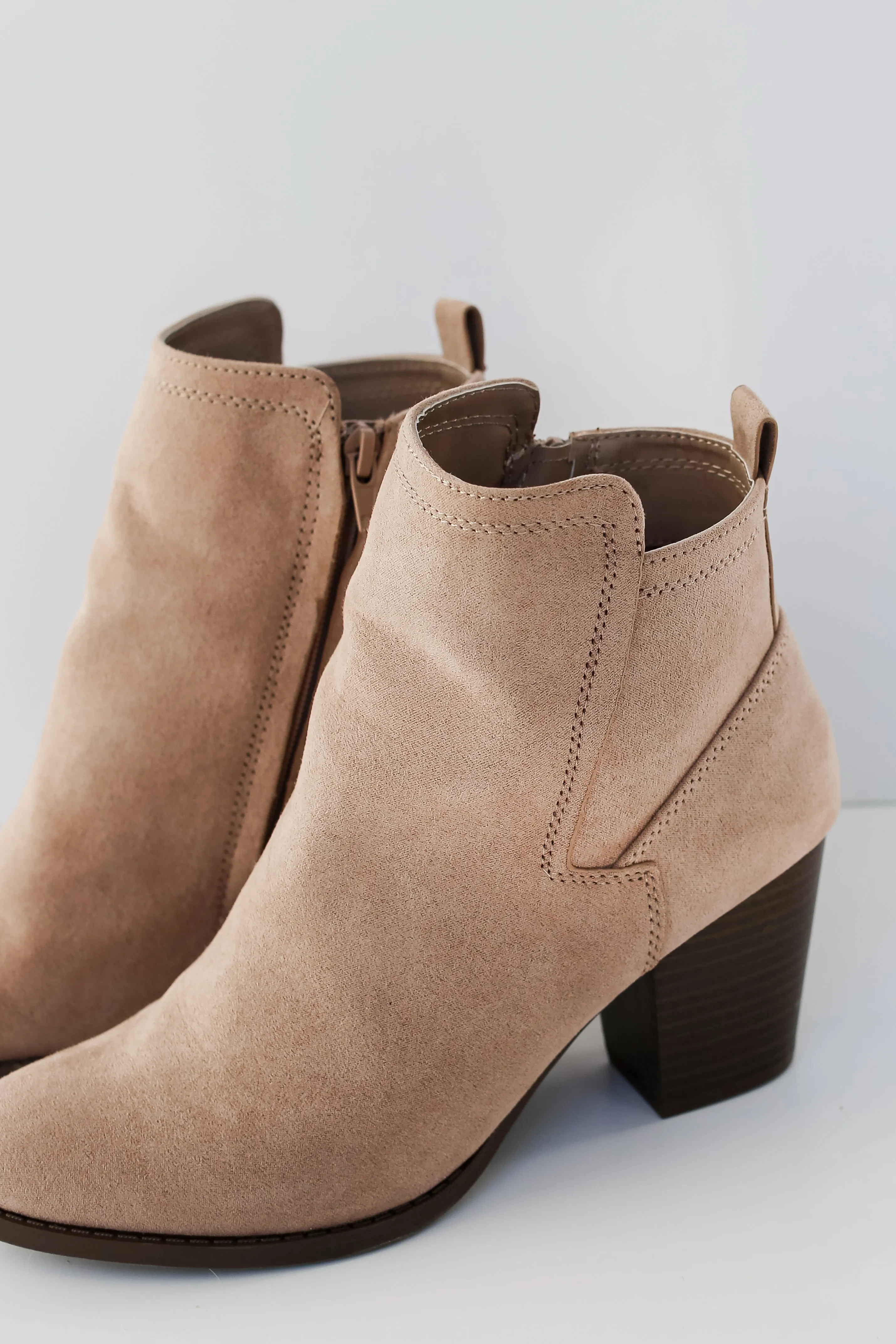 FINAL SALE - Right This Way Taupe Booties