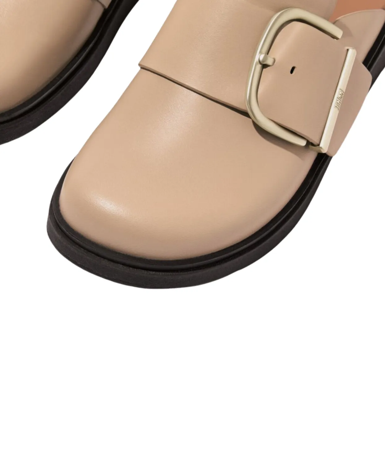 FitFlop Gen-FF Maxi Buckle Leather Mules Latte Beige