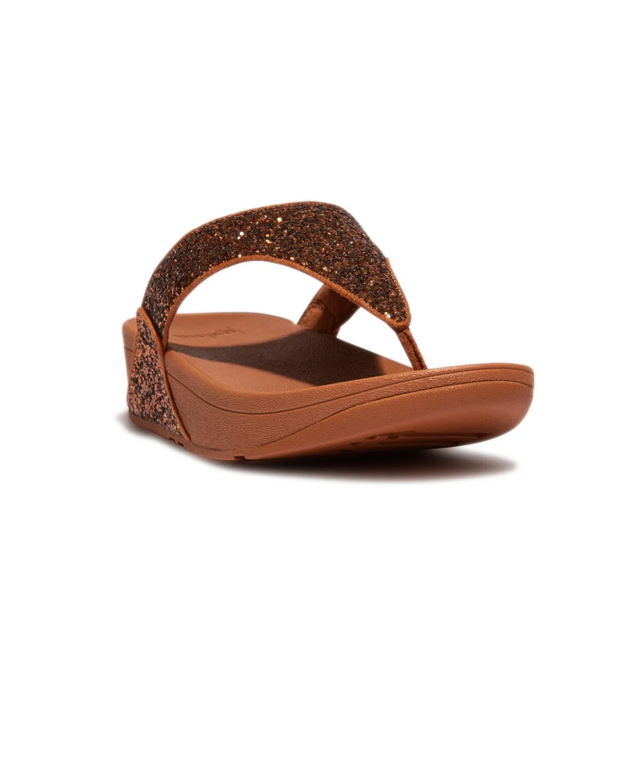 FitFlop Lulu Glitter Toe Post Sandals Brown