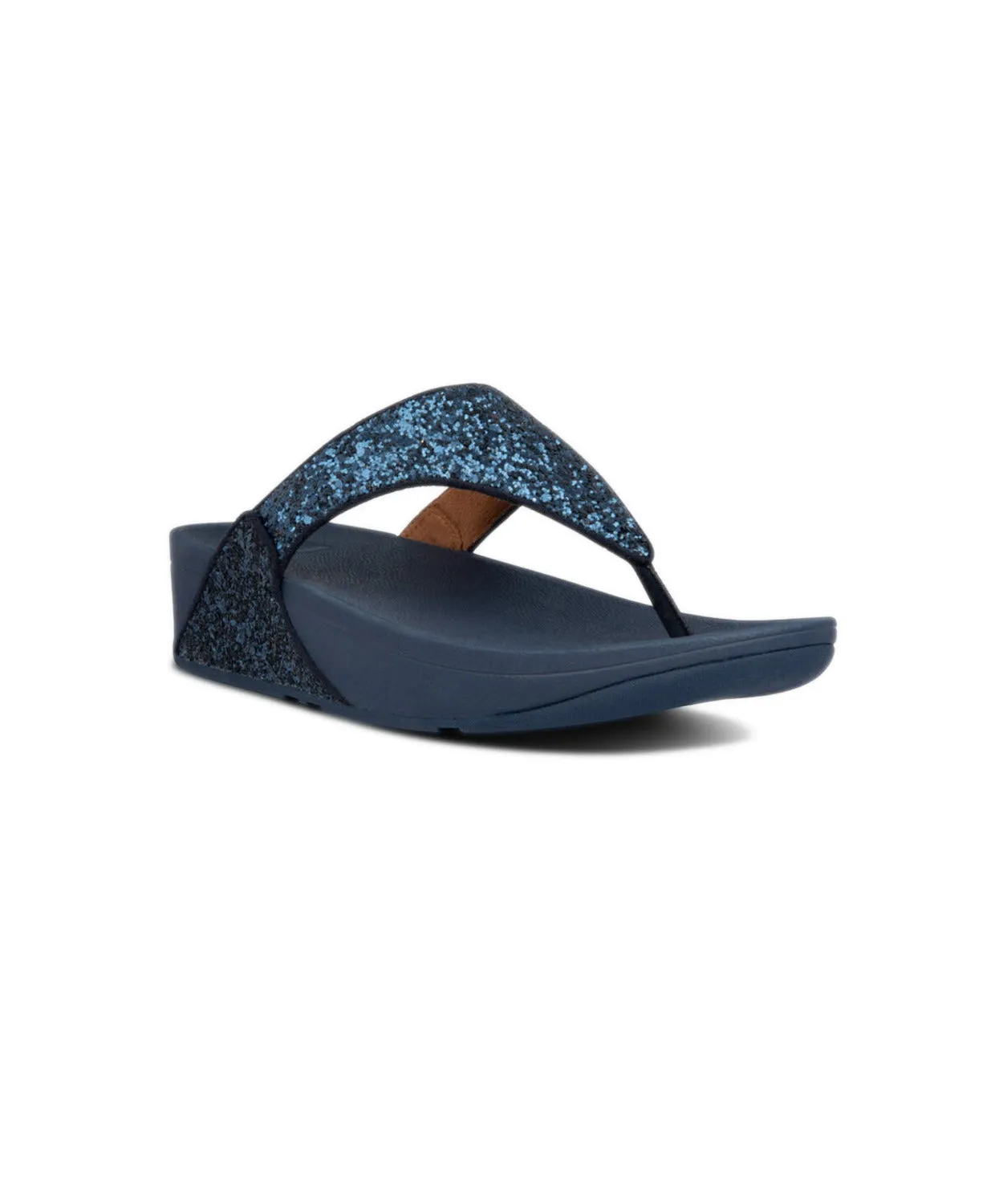 FitFlop Lulu Glitter Toe Post Sandals Navy