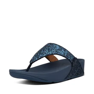 FitFlop Lulu Glitter Toe Post Sandals Navy