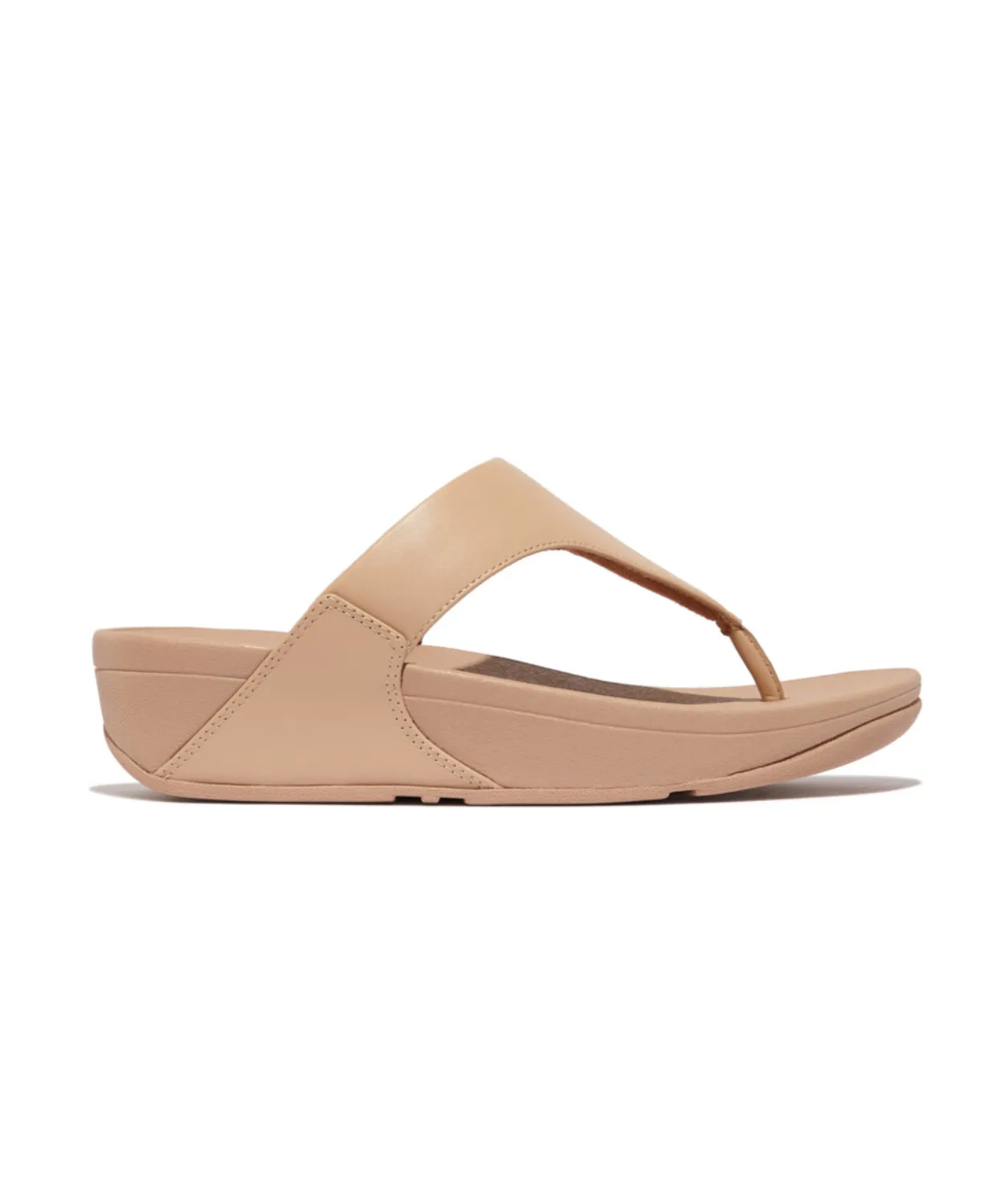 FitFlop Lulu Leather Toe Post Sandals Beige