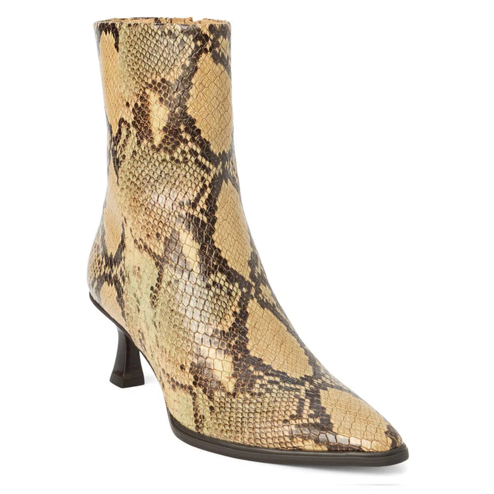 Gabbie Snake Pointed Toe Zippered Boots