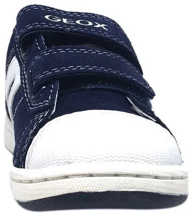 Geox Boy's Maltin Navy & White Double Hook and Loop Strap Sneaker Shoe