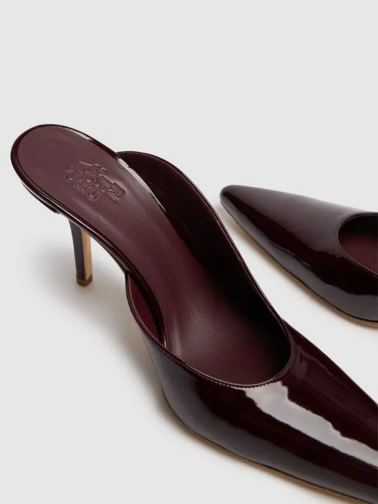 Gia Borghini   85mm Abella faux patent mules 