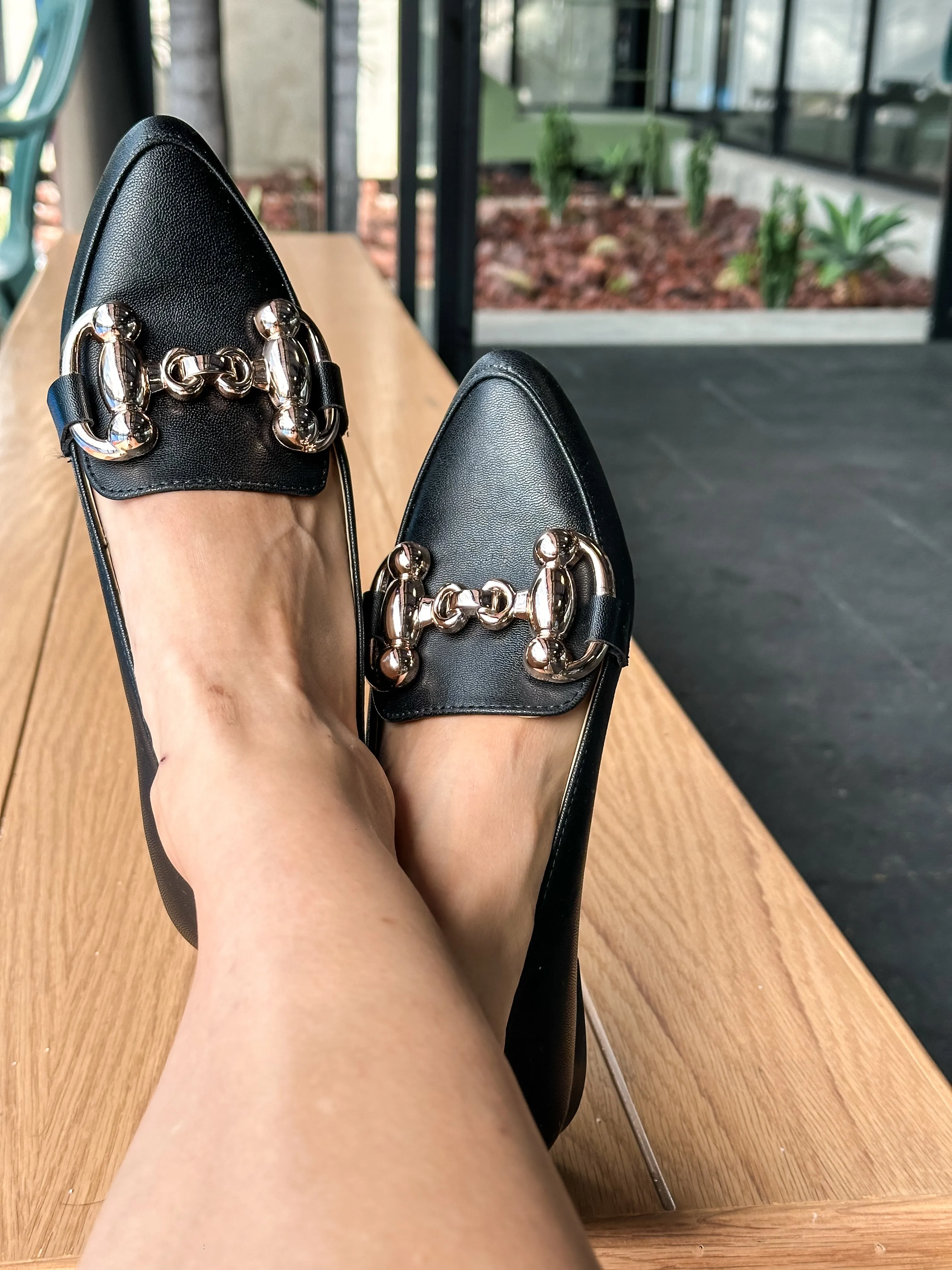 Gia Iron Bulles Black Flats