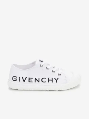 Givenchy Boys Logo Print Trainers in White