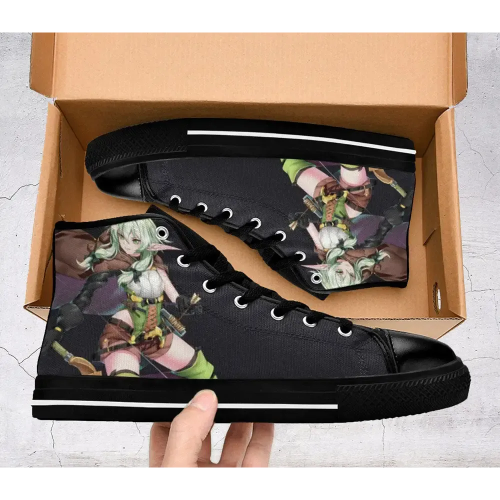 Goblin Slayer High Elf Archer Kakoiii Shoes High Top Sneakers for Kids and Adults