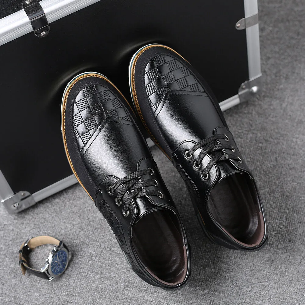 Herren Mikrofaser Leder Spleißen Rutschfeste Weiche Business Casual Fahrschuhe