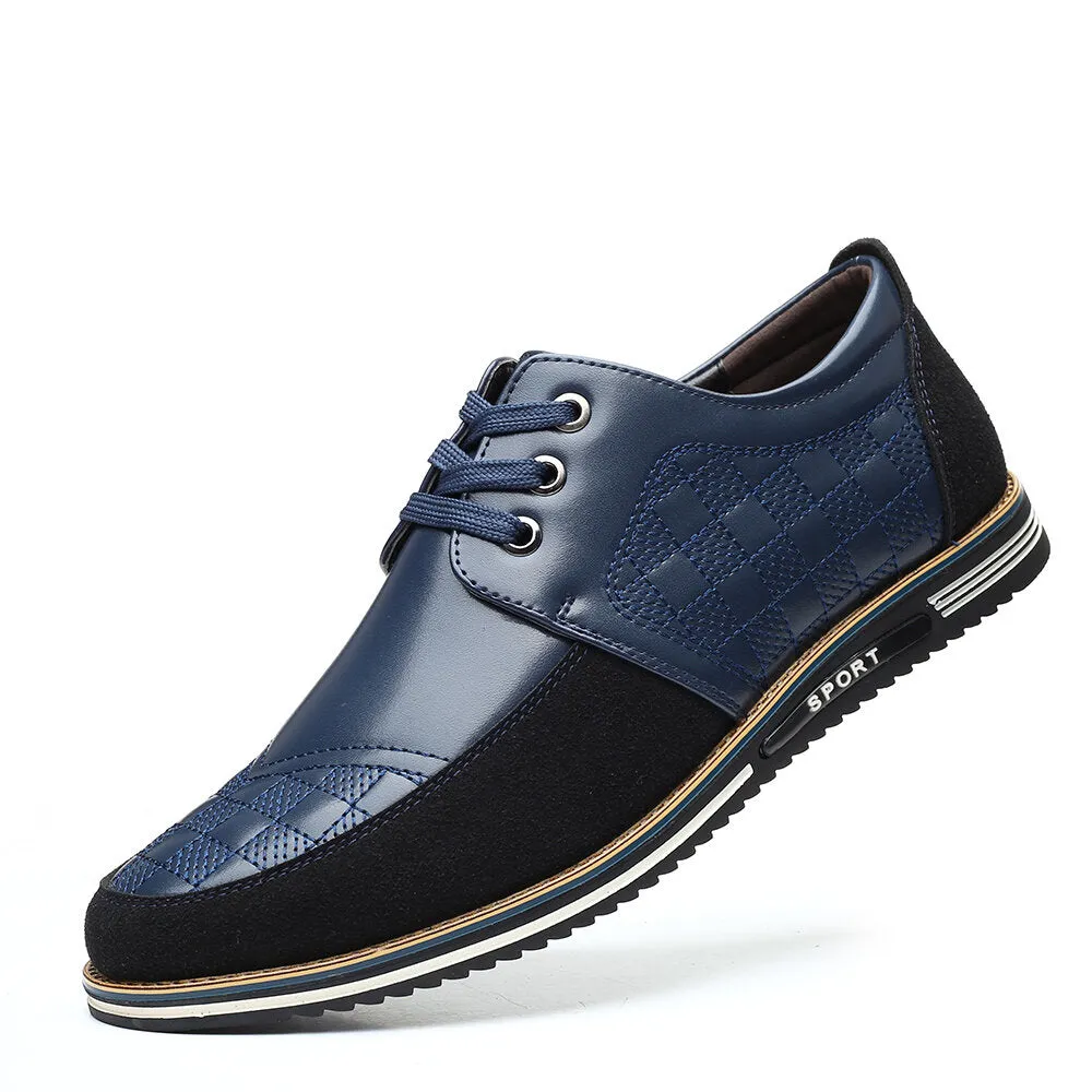 Herren Mikrofaser Leder Spleißen Rutschfeste Weiche Business Casual Fahrschuhe