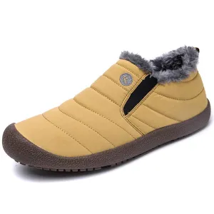 Herren Schneeschuhe Winterschuhe Slip On Ankle Booties Anti-Rutsch-Wasserbeständige Pelzgefütterte Outdoor-Sneakers