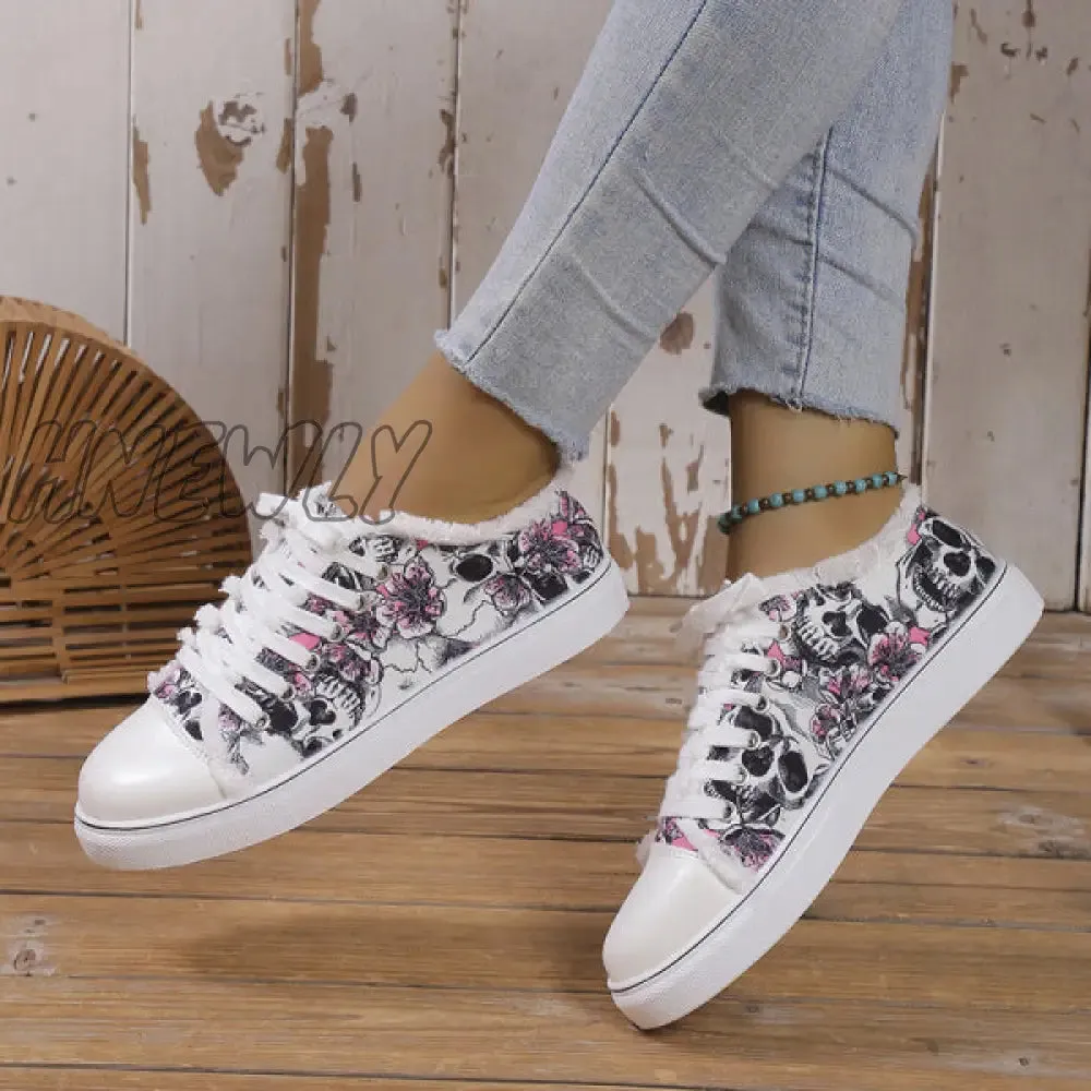 Hnewly - Halloween Yellow Casual Daily Patchwork Printing Round Comfortable Shoes