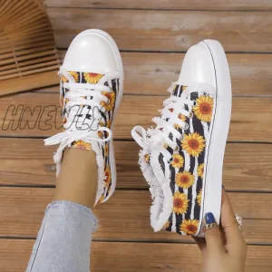 Hnewly - Halloween Yellow Casual Daily Patchwork Printing Round Comfortable Shoes