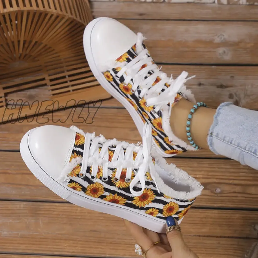 Hnewly - Halloween Yellow Casual Daily Patchwork Printing Round Comfortable Shoes