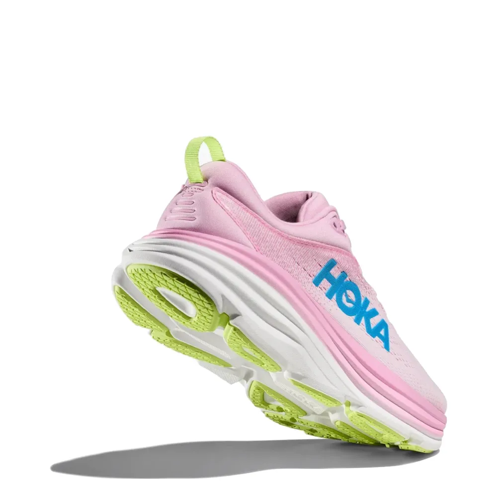 Hoka Women's Bondi 8 Running Sneaker in Pink Twilight/Waterpark