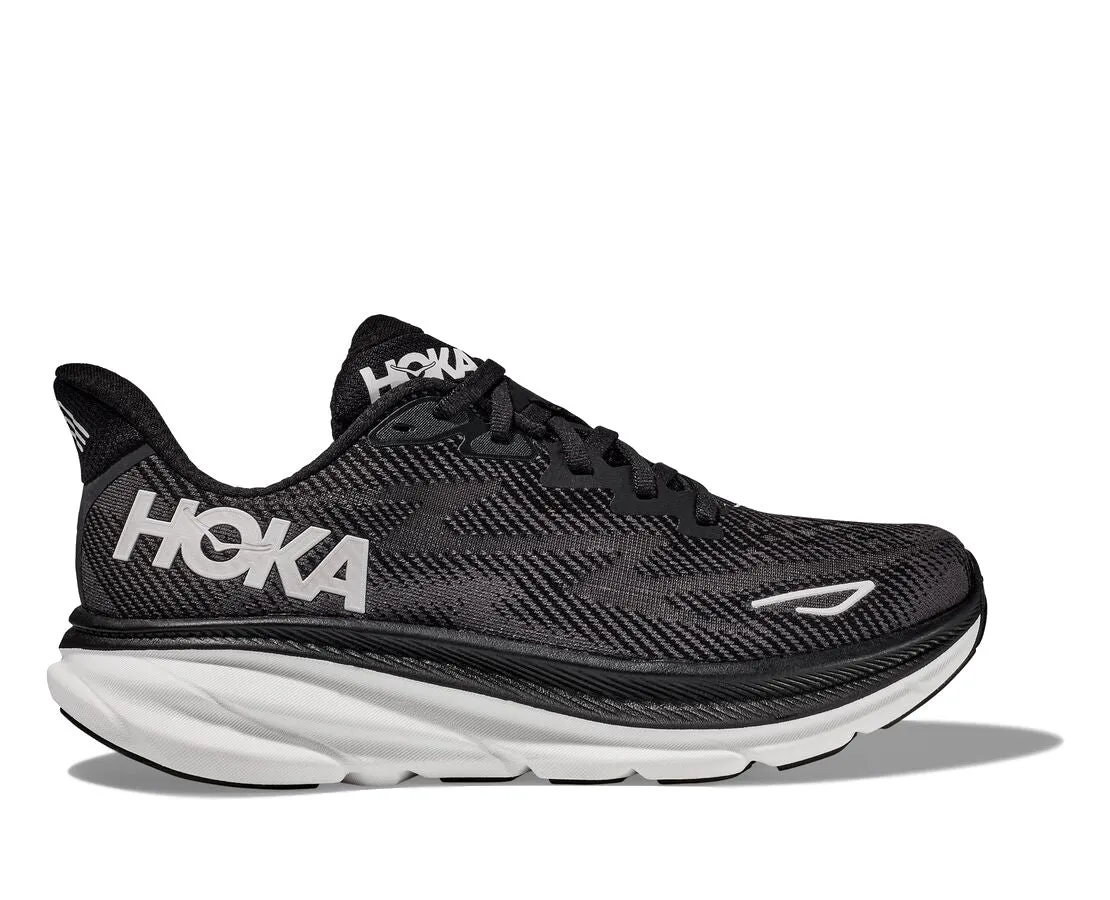 HOKA Women's Clifton 9 - Black/White