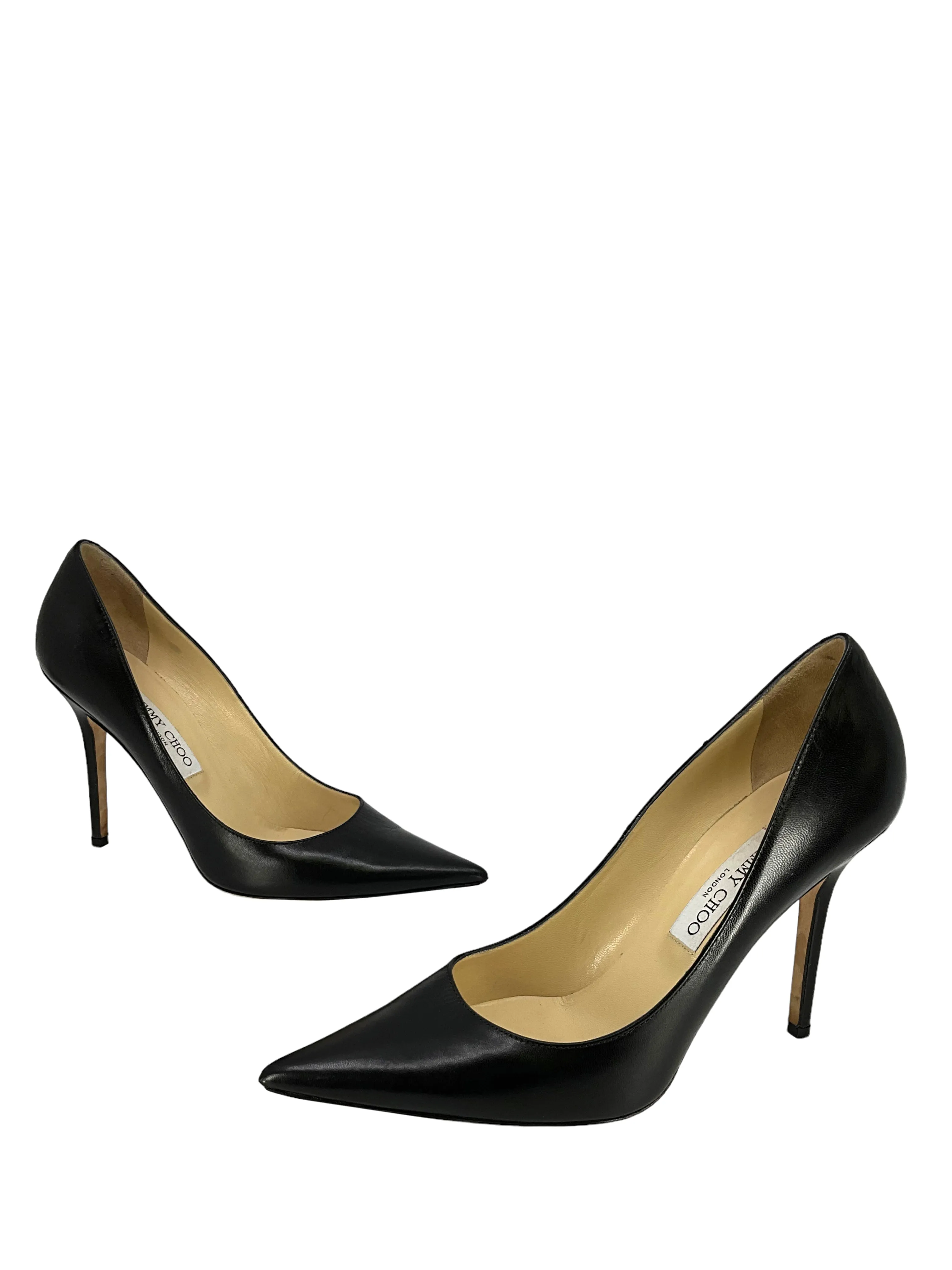 Jimmy Choo Anouk Leather Point-Toe Pumps Size 10