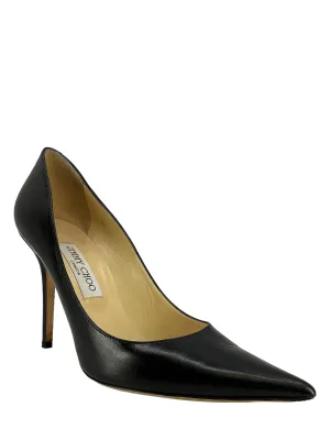 Jimmy Choo Anouk Leather Point-Toe Pumps Size 10