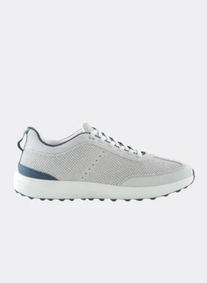 Johnnie-O Suede Range Runner Sneaker in Gray