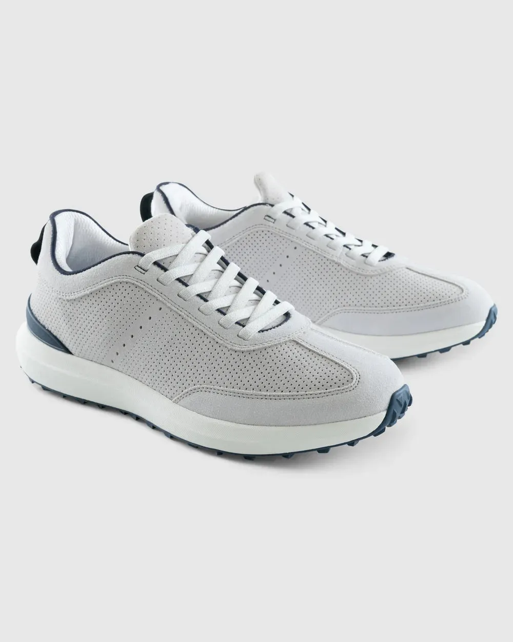 Johnnie-O Suede Range Runner Sneaker in Gray