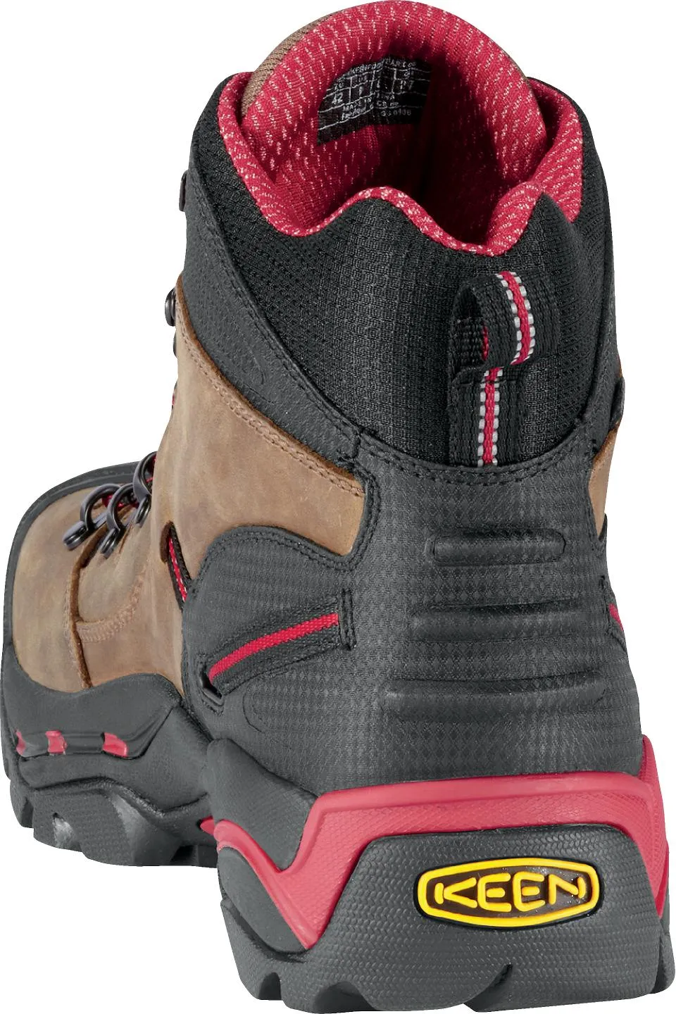 'Keen Utility' Men's 6" Pittsburgh WP Steel Toe - Bison Brown / Red / Black