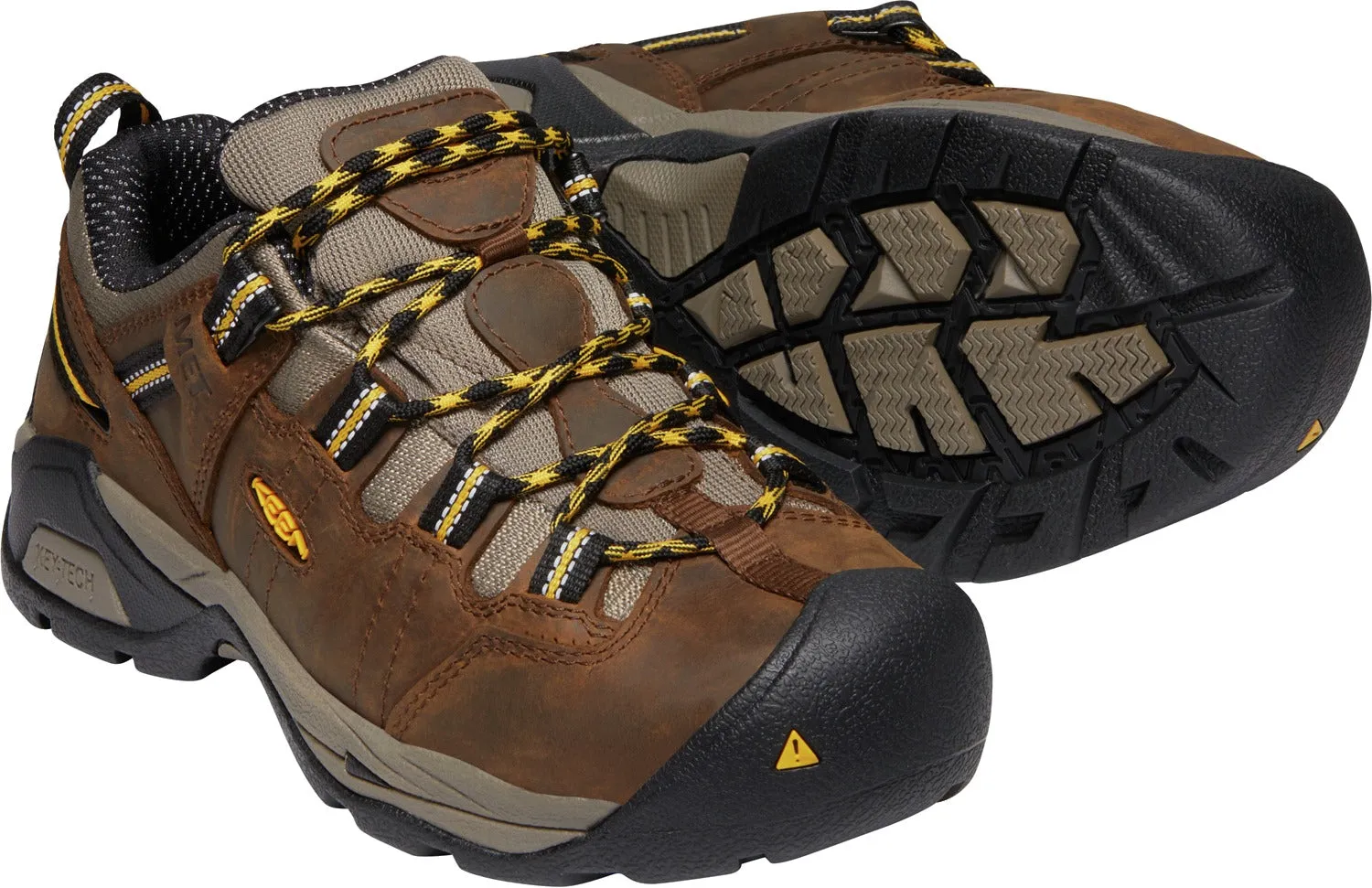 'Keen Utility' Women's Detroit XT Internal MetGuard EH WP Steel Toe - Cascade Brown / Goldenrod