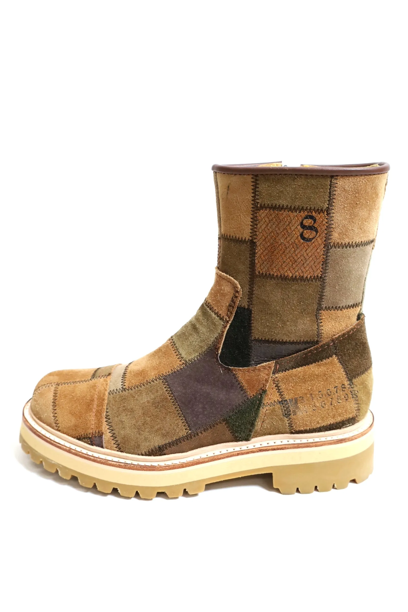 KIDS LOVE GAITE / PATCHWORK SIDE ZIP-Brown