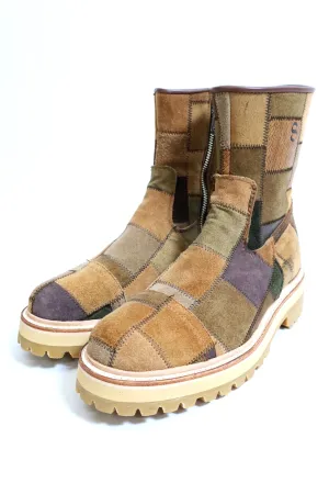 KIDS LOVE GAITE / PATCHWORK SIDE ZIP-Brown