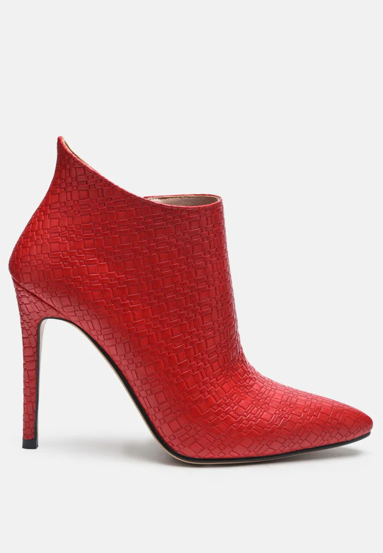 Lolita Woven Texture Stiletto Boot