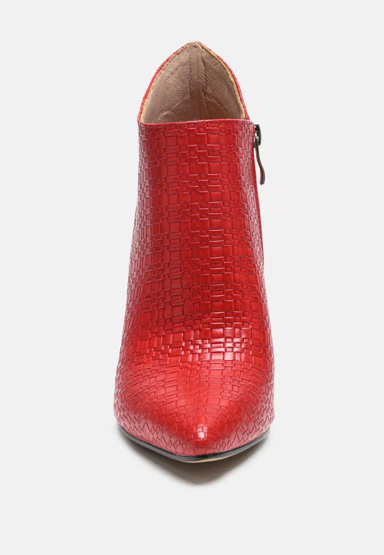 Lolita Woven Texture Stiletto Boot